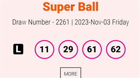 Super Ball 2261 Results 03.11.2023 .